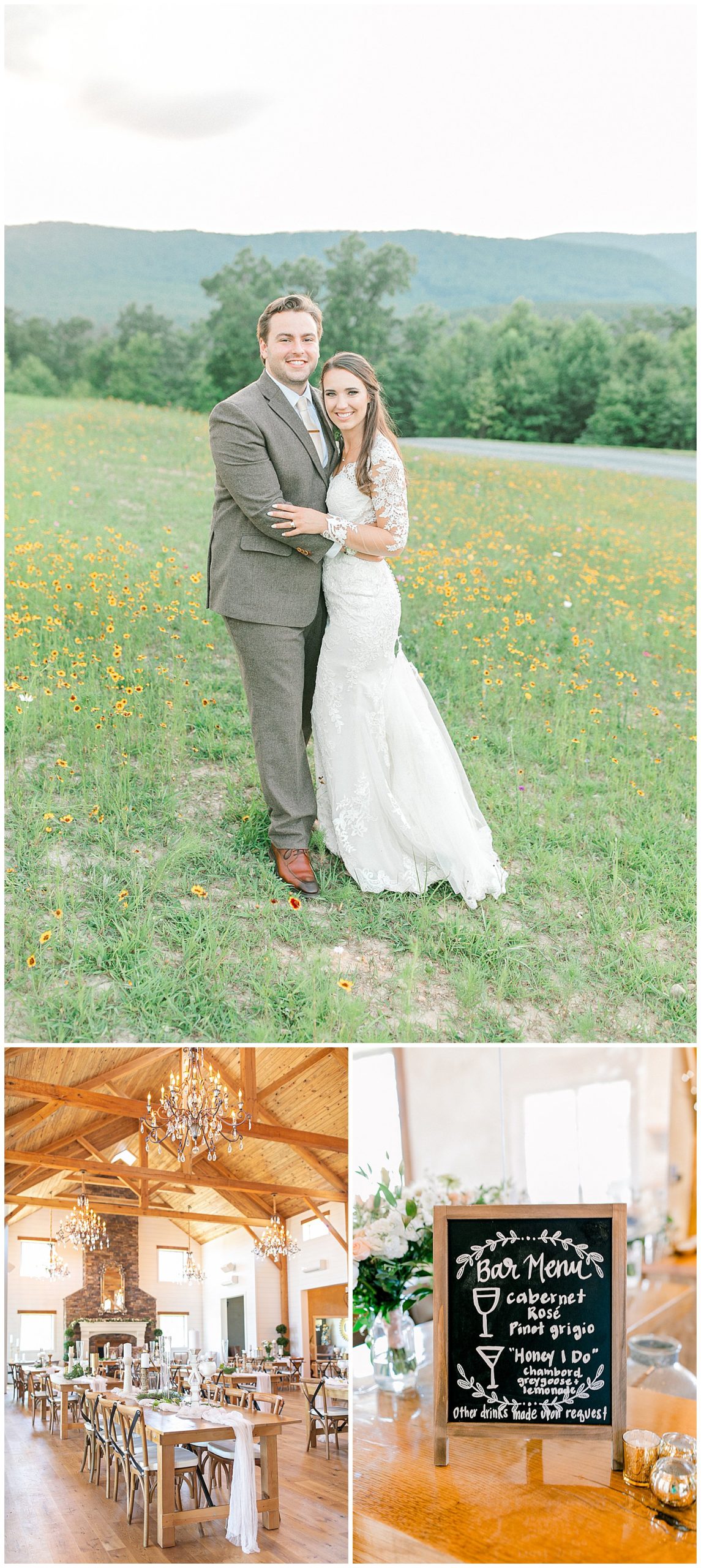 Bride and groom at The Seclusion Wedding venue in Lexington, Virginia